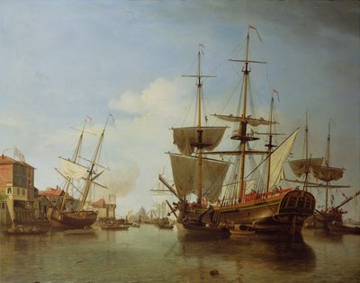 Shipping on the Thames at Rotherhithe, c.1753 by Samuel Scott